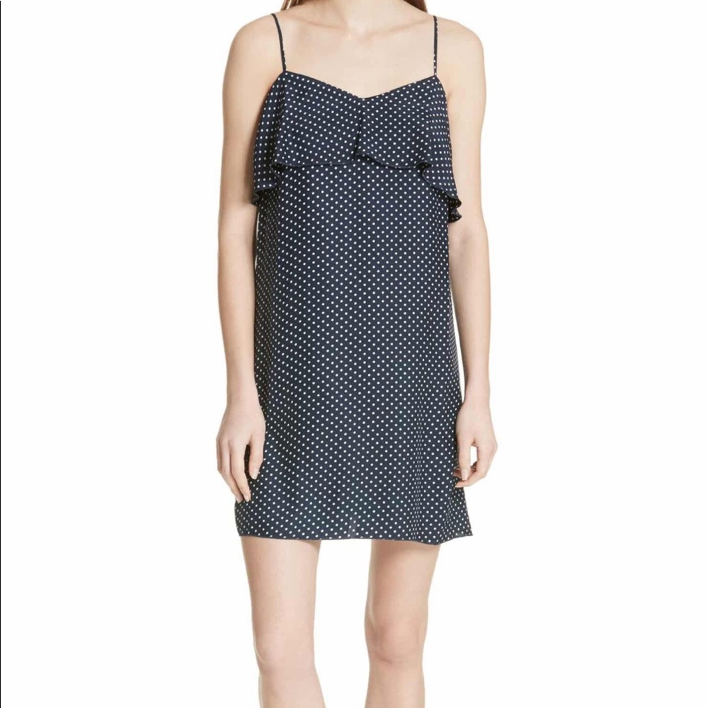 NWT ATM polka dot silk dress